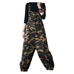Harem trousers with feet, retro, women's camouflage overalls, loose and thin, nine-point overalls, overalls, camouflage overalls, hunting overalls SKWK083 Harem trousers with feet, retro, women's camouflage overalls, loose and thin, nine-point overalls, overalls, camouflage overalls, hunting overalls SKWK083